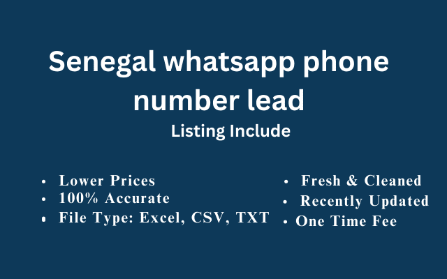 Senegal whatsapp phone number lead