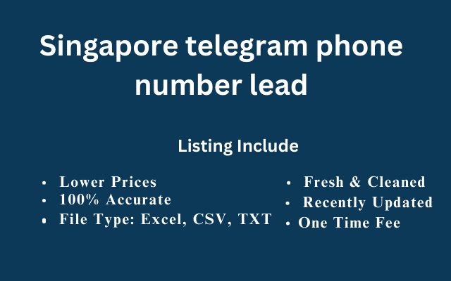 Singapore telegram phone number lead