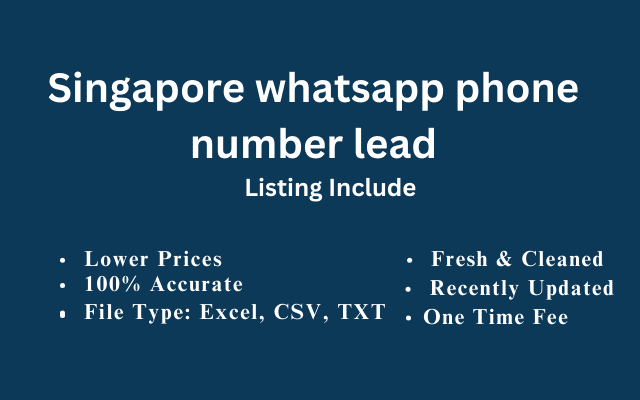 Singapore whatsapp phone number lead