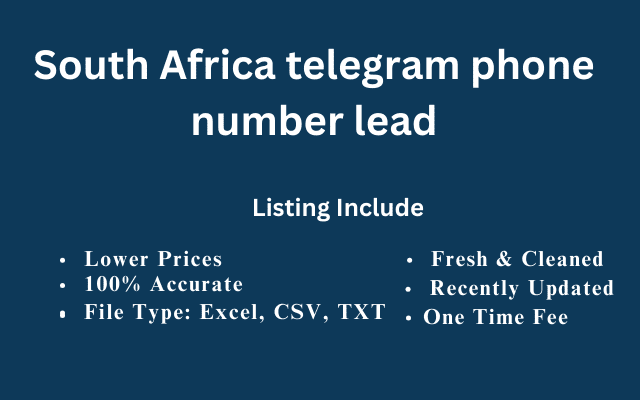 South Africa telegram phone number lead