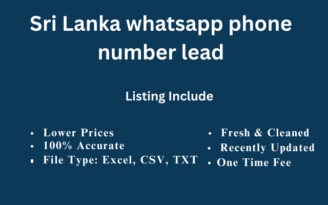 Sri Lanka whatsapp phone number lead