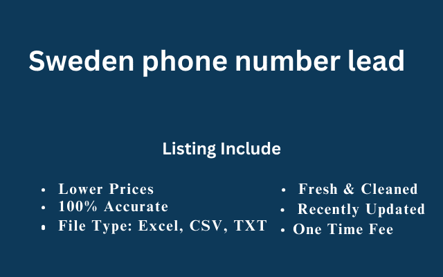 Sweden phone number lead