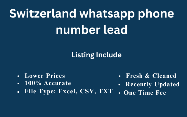 Switzerland whatsapp phone number lead