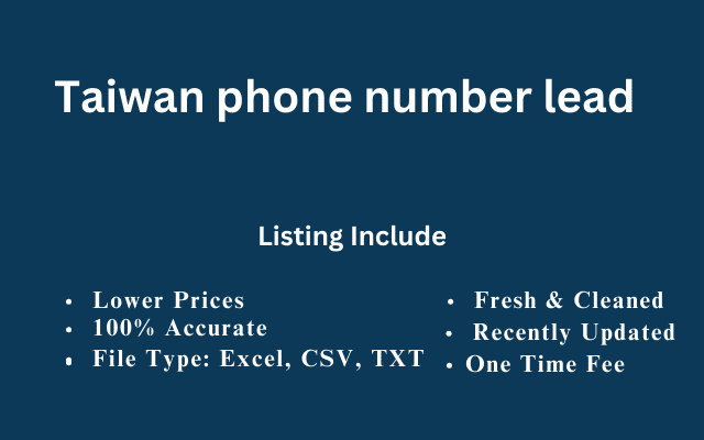 Taiwan phone number lead