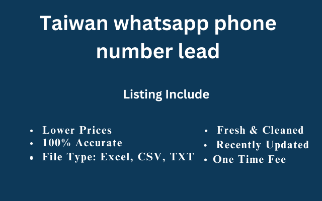 Taiwan whatsapp phone number lead