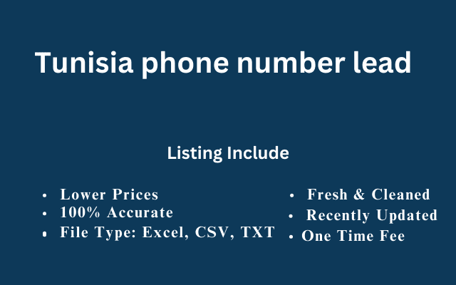 Tunisia phone number lead