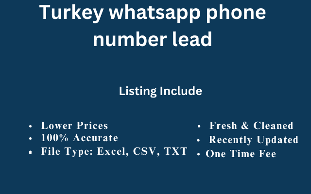 Turkey whatsapp phone number lead