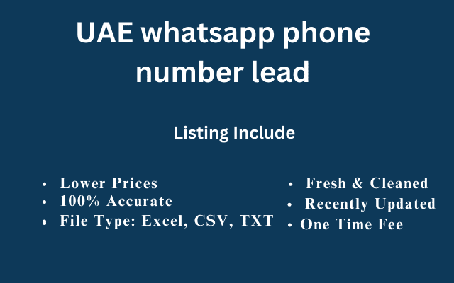 UAE whatsapp phone number lead