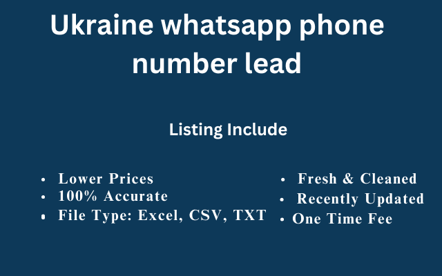 Ukraine whatsapp phone number lead