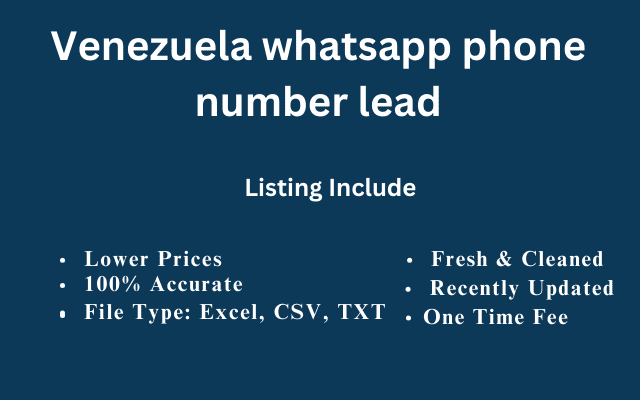 Venezuela whatsapp phone number lead